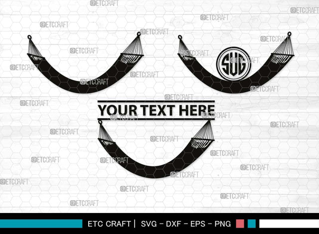 Hammock Monogram, Hammock Silhouette, Hammock SVG, Summer Hammock Svg, Palm Tree Svg, Beach Hamak Svg, Relax Hammock Svg, SB00499 SVG ETC Craft 