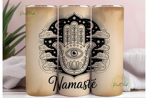 Hamsa Hand Spiritual Tumbler Wrap Sublimation PixelChick 