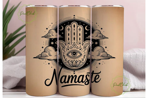 Hamsa Hand Spiritual Tumbler Wrap Sublimation PixelChick 