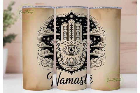 Hamsa Hand Spiritual Tumbler Wrap Sublimation PixelChick 