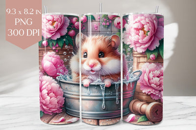 Hamster Bath Tumbler Wrap Sublimation BijouBay 