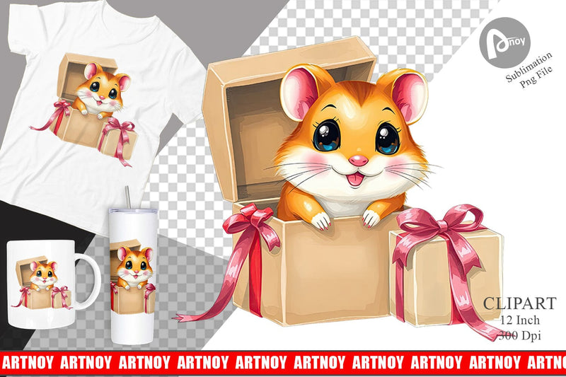 Hamster Clipart Gift Sublimation artnoy 