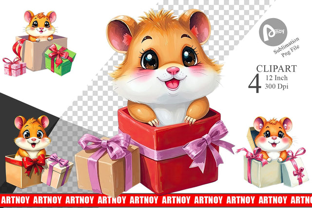 Hamster Clipart Gift Sublimation artnoy 