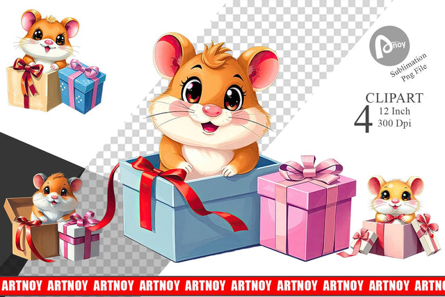 Hamster Clipart Gift Sublimation artnoy 