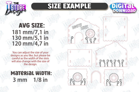 Hamster House Laser Cut | Small Pets Supplies | Home Pets | CNC File SVG The T Store Design 