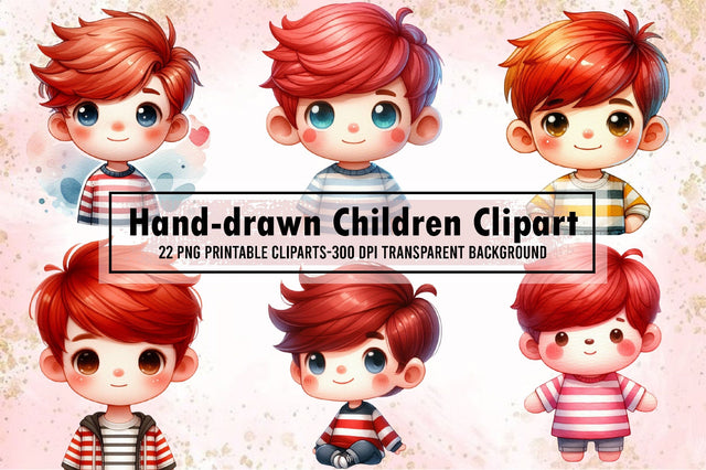 Hand-drawn Children Clipart Sublimation Sublimation designartist 