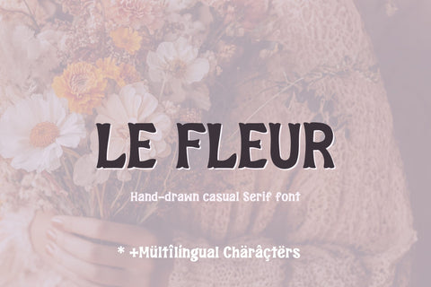 Hand Drawn Font - Le Fleur, Handwritten font Font Mastilo Designs 