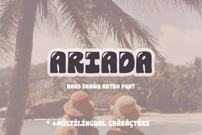 Hand Drawn Funky Retro Font - Ariada, OTF font Font Mastilo Designs 