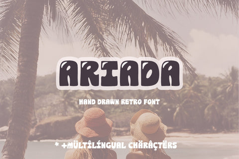 Hand Drawn Funky Retro Font - Ariada, OTF font Font Mastilo Designs 