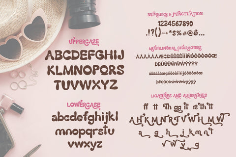 Hand Drawn Groovy Retro Font - Vintage Babe | Modern Retro Font Font Mastilo Designs 