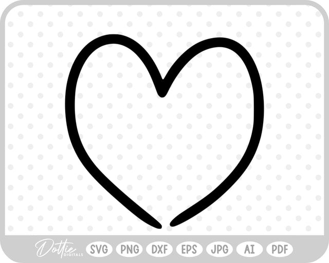 Hand Drawn Heart SVG DottieDigitals 