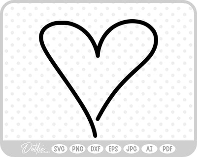 Hand Drawn Heart SVG DottieDigitals 