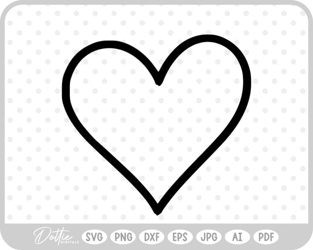 Hand Drawn Heart SVG DottieDigitals 