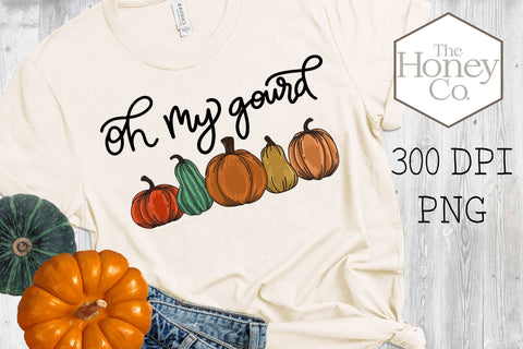 Hand Drawn Oh My Gourd Color Sublimation Print File Sublimation The Honey Company 