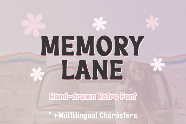 Hand Drawn Retro Font - Memory Lane, Handwritten font Font Mastilo Designs 