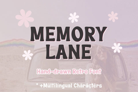 Hand Drawn Retro Font - Memory Lane, Handwritten font Font Mastilo Designs 