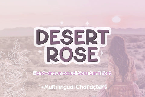 Hand Drawn Sans Serif Display Font - Desert Rose, Procreate Font Font Mastilo Designs 