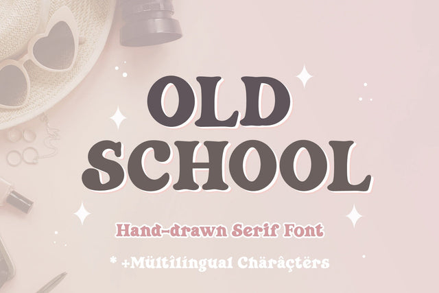 Hand Drawn Serif Craft Display Font - Old School, OTF font, Handwritten font Font Mastilo Designs 