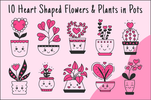 Hand-Drawn Valentine’s Day Love Plants Sublimation Rin Green 