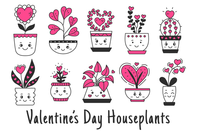 Hand-Drawn Valentine’s Day Love Plants Sublimation Rin Green 