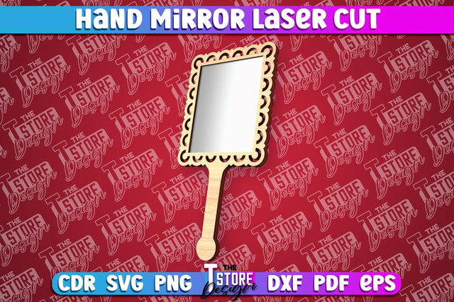 Hand Mirror Laser Cut | Home Design | CNC Files SVG The T Store Design 