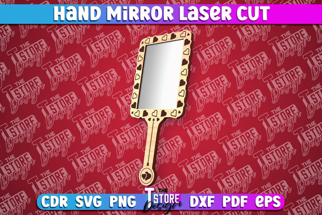 Hand Mirror Laser Cut | Home Design | CNC Files SVG The T Store Design 
