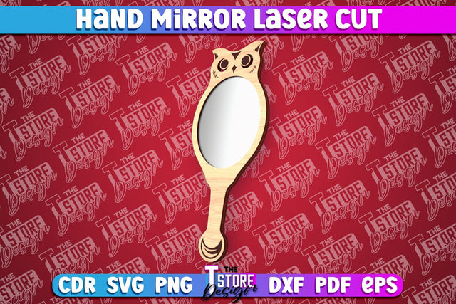 Hand Mirror Laser Cut | Home Design | CNC Files SVG The T Store Design 
