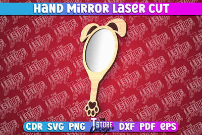 Hand Mirror Laser Cut | Home Design | CNC Files SVG The T Store Design 