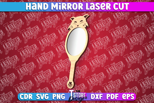 Hand Mirror Laser Cut | Home Design | CNC Files SVG The T Store Design 