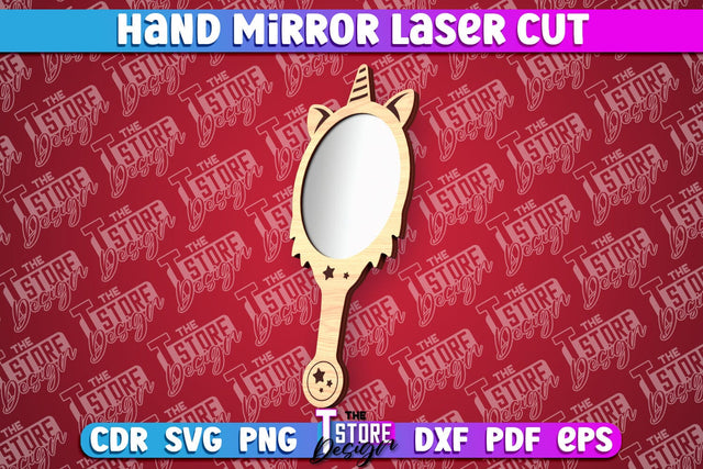 Hand Mirror Laser Cut | Home Design | CNC Files SVG The T Store Design 