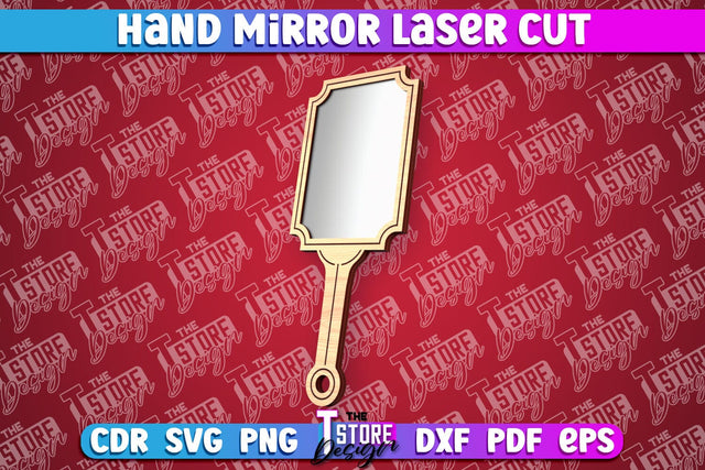 Hand Mirror Laser Cut | Home Design | CNC Files SVG The T Store Design 