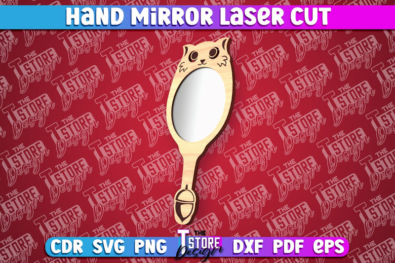 Hand Mirror Laser Cut | Home Design | CNC Files SVG The T Store Design 