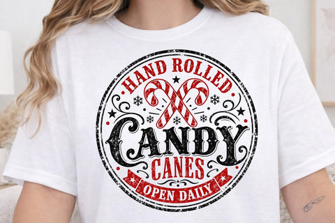 Hand Rolled Candy Canes Christmas PNG SVG DesignDestine 