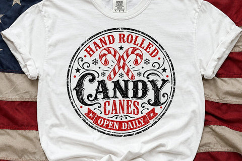 Hand Rolled Candy Canes Christmas PNG SVG DesignDestine 