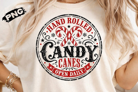 Hand Rolled Candy Canes Christmas PNG SVG DesignDestine 