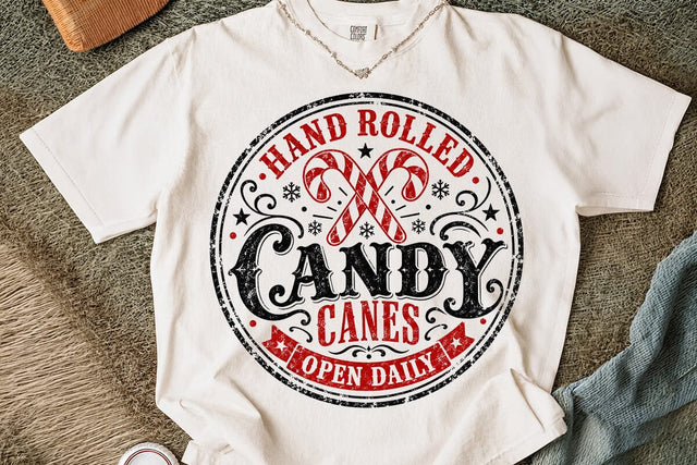 Hand Rolled Candy Canes Christmas PNG SVG DesignDestine 