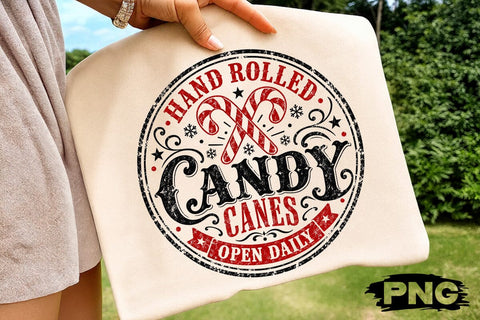 Hand Rolled Candy Canes Christmas PNG SVG DesignDestine 