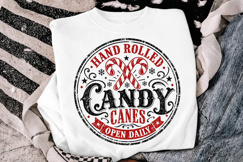 Hand Rolled Candy Canes Christmas PNG SVG DesignDestine 