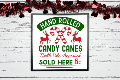 Hand rolled candy canes north pole approved sold here 5c svg design SVG Regulrcrative 