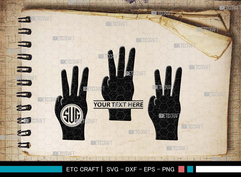 Hand Sign SVG Bundle, Hand Sign Silhouette, Ok Sign Svg, Peace Hand ...