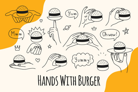 Hand With Burger PNG Clipart Sublimation Rin Green 