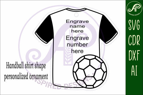 Handball shirt Christmas Ornament SVG laser cut SVG APInspireddesigns 