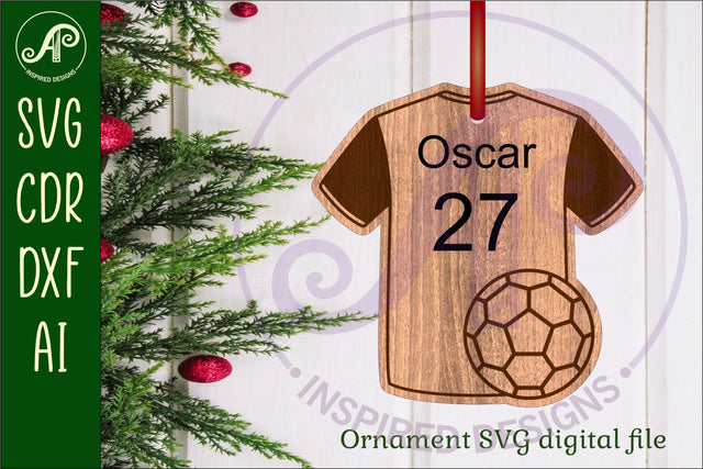 Handball shirt Christmas Ornament SVG laser cut SVG APInspireddesigns 