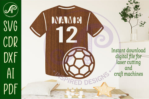 Handball shirt name sign svg laser cut file SVG APInspireddesigns 