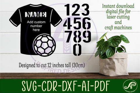 Handball shirt name sign svg laser cut file SVG APInspireddesigns 