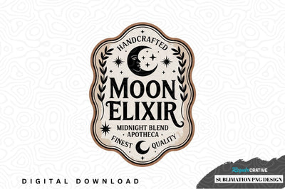 Handcrafted moon elixir midnight blend apotheca sublimation png design Sublimation Regulrcrative 