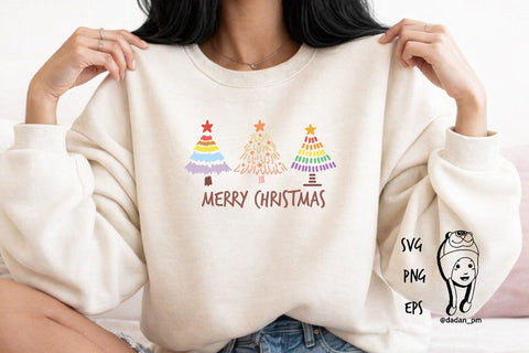 Handdrawn Christmas Tree Clipart SVG dadan_pm 