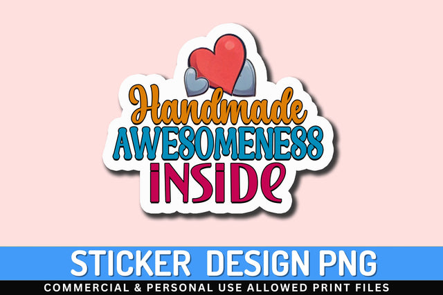 Handmade awesomeness Sticker Design Sublimation Regulrcrative 