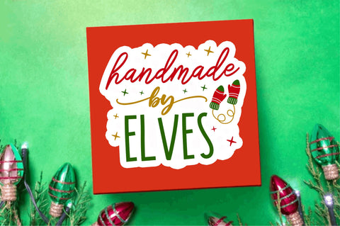 Handmade by elves Stickers Design Sublimation Regulrcrative 
