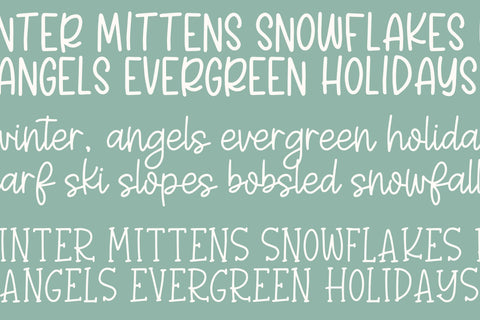Handmade Holidays Font Trio, Cute Holiday Handwritten Fonts for Cricut Font Designing Digitals 